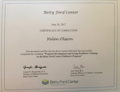 Finished the 4 days program at Betty Ford